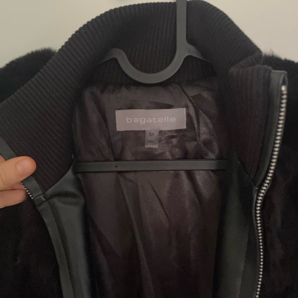 Black rabbit fur short coat - Picture 6 of 10